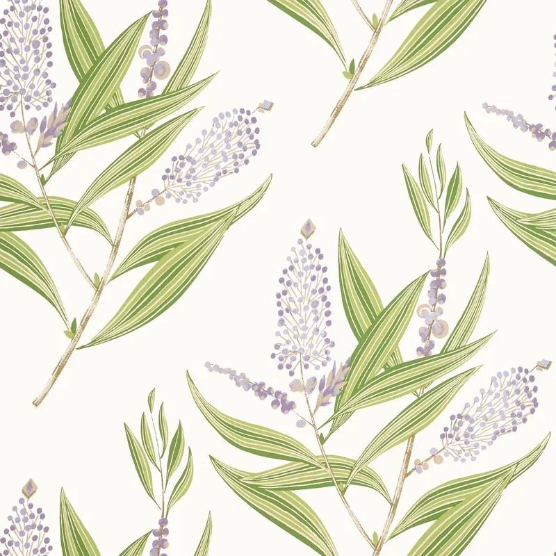 Winter Bud Lavender Thibaut wallpaper by Wallpaper Twins
