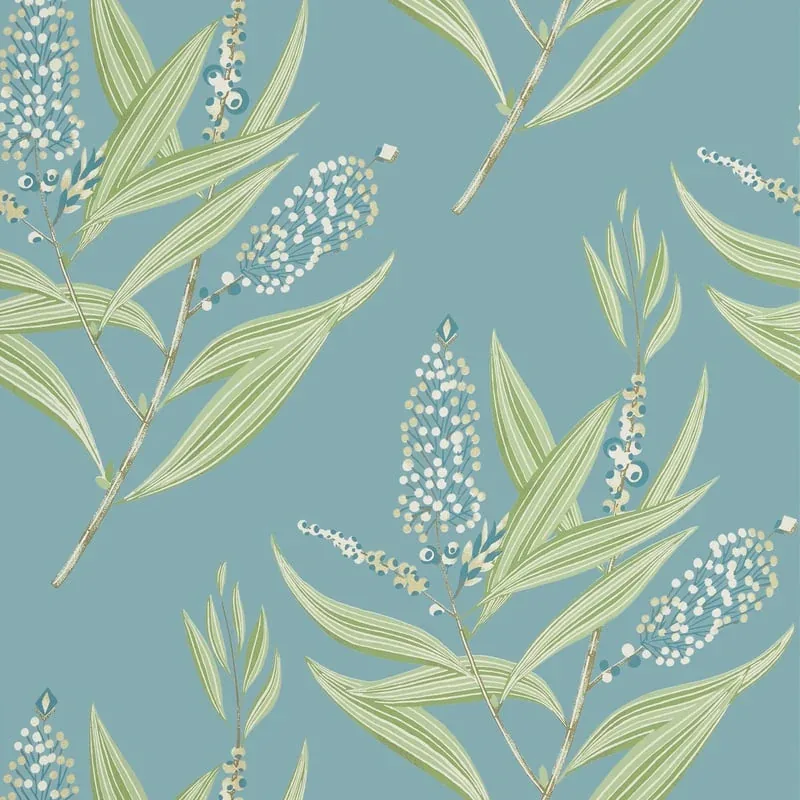 Winter Bud Teal Thibaut wallpaper by Wallpaper Twins