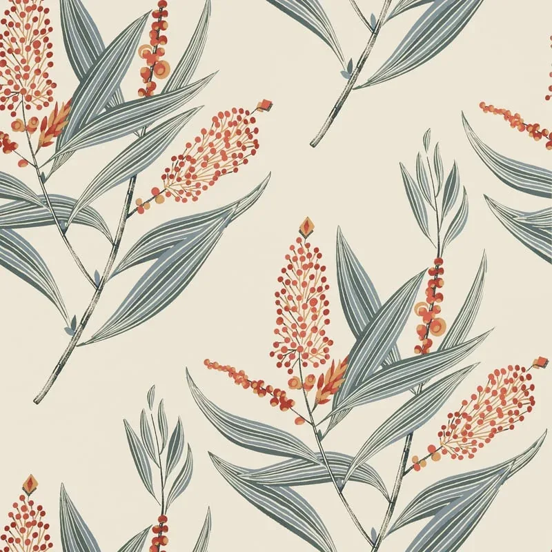 Winter Bud Coral Thibaut wallpaper by Wallpaper Twins