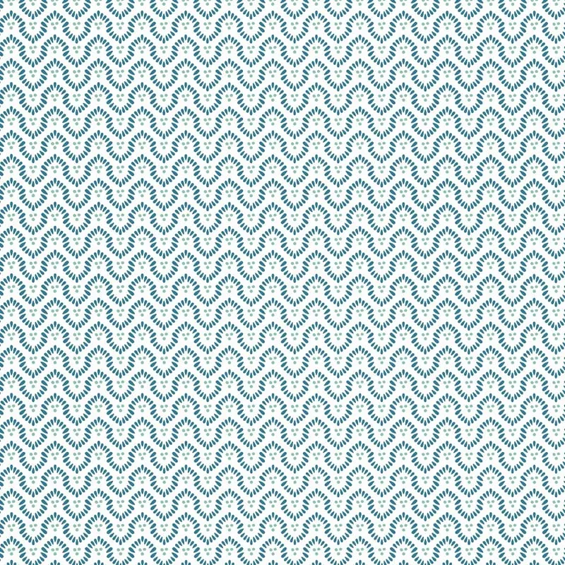 Wynford Navy on White Thibaut wallpaper by Wallpaper Twins