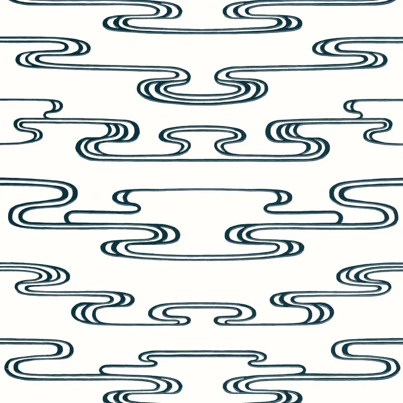 Cloudwater Black Thibaut wallpaper by Wallpaper Twins