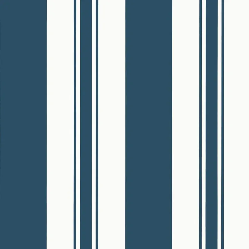 Keswick Stripe Navy Thibaut wallpaper by Wallpaper Twins