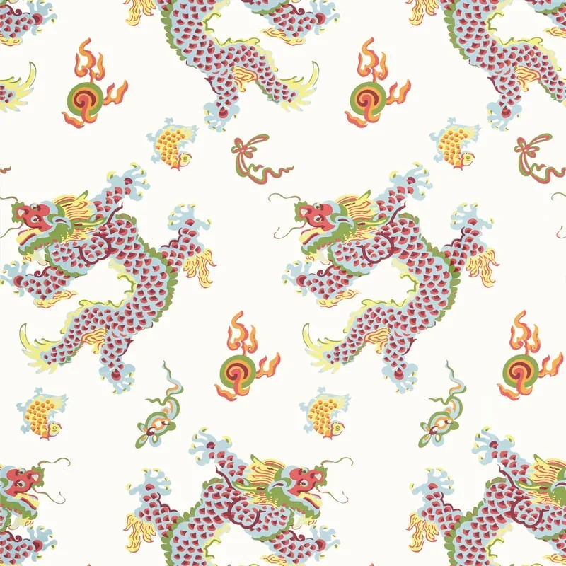 Dragon Dance Multi Thibaut wallpaper by Wallpaper Twins