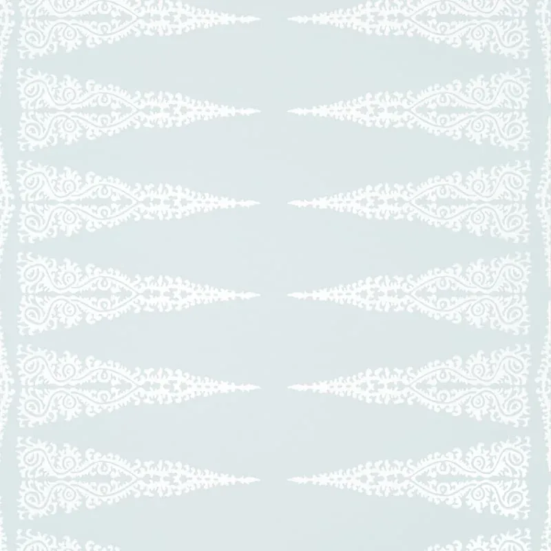 Ellery Stripe White on Soft Blue Thibaut wallpaper by Wallpaper Twins
