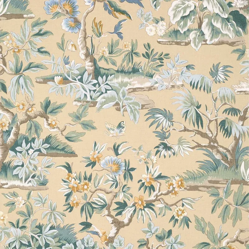 Elwood Soft Gold Thibaut wallpaper by Wallpaper Twins