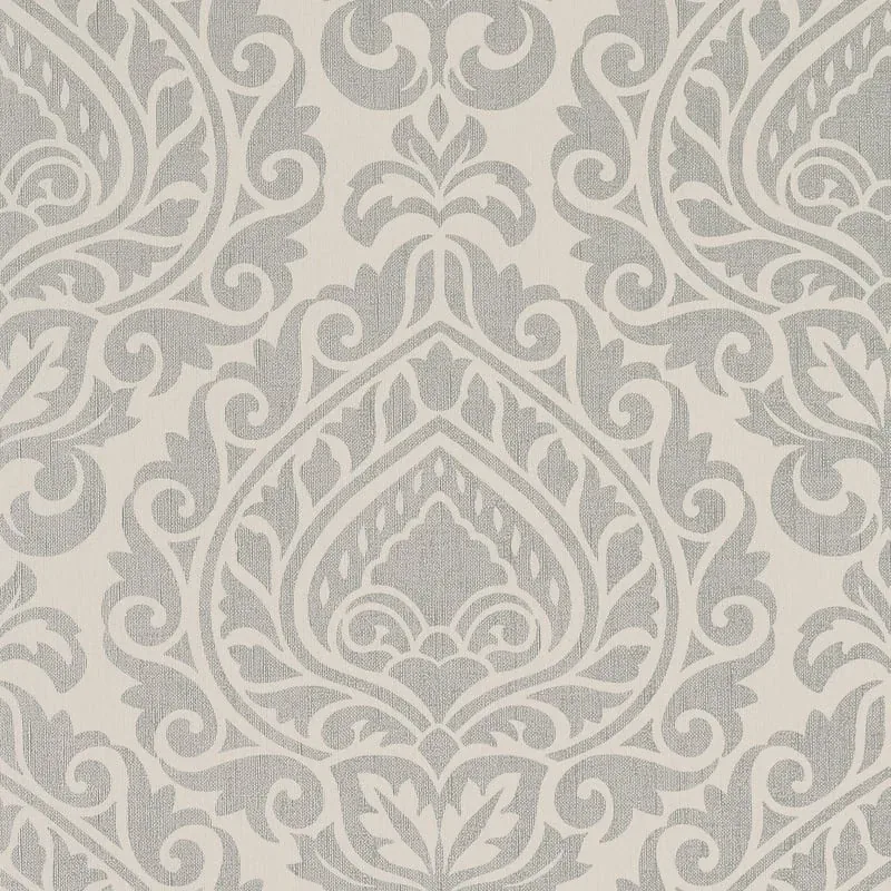 Annette Metallic Silver on Linen Thibaut wallpaper by Wallpaper Twins