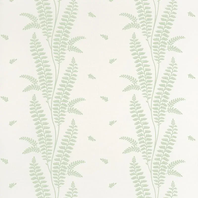 Ensbury Fern Green Thibaut wallpaper by Wallpaper Twins