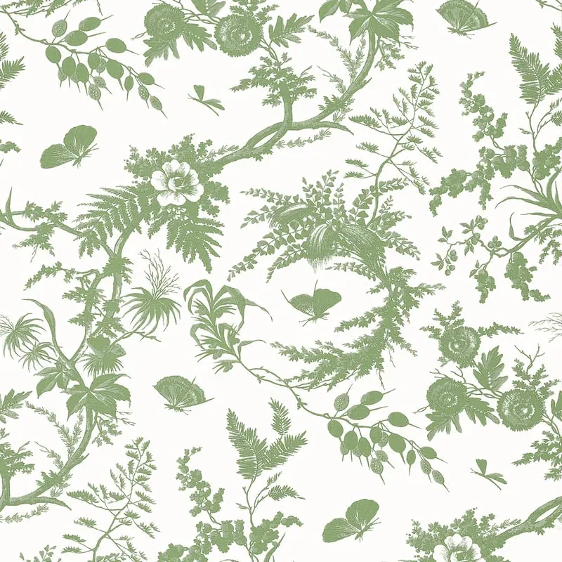 Newlands Toile Green Thibaut wallpaper by Wallpaper Twins