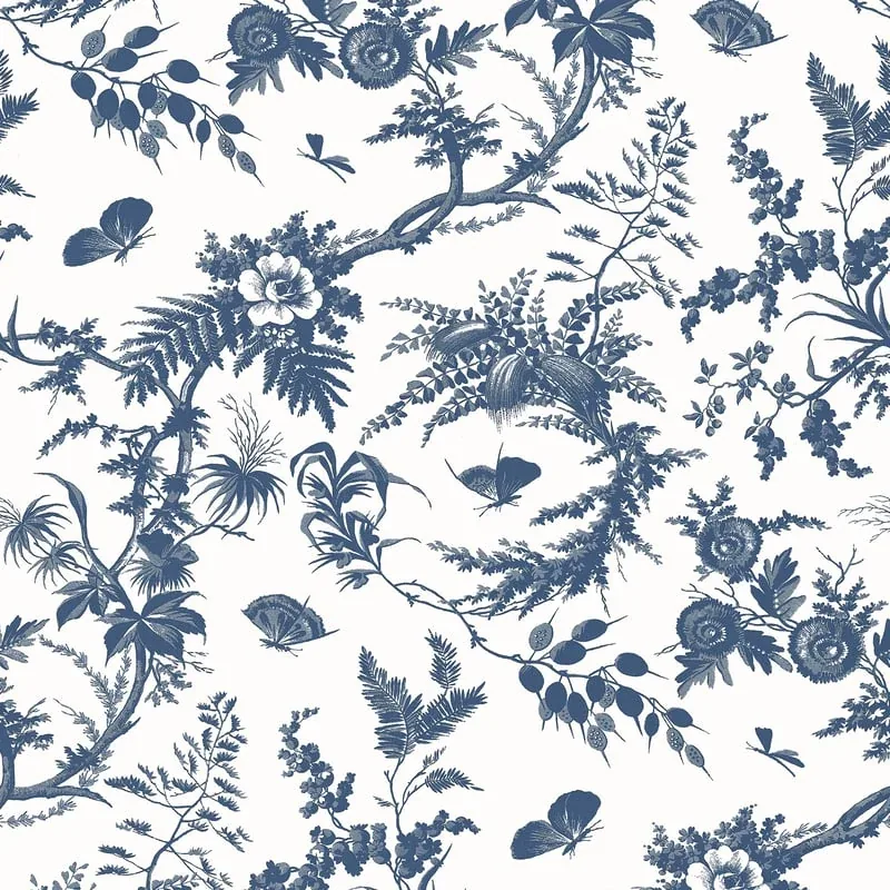 Newlands Toile Blue Thibaut wallpaper by Wallpaper Twins
