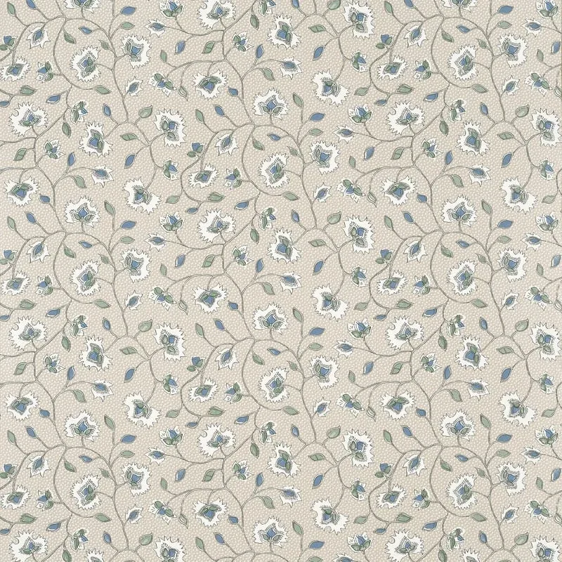 Chelsea Slate and Linen Thibaut wallpaper by Wallpaper Twins