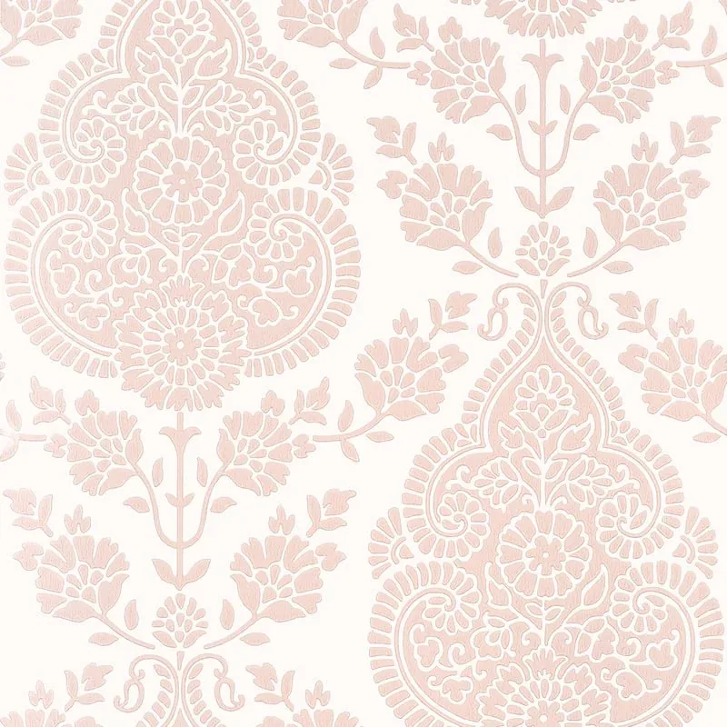 Balmuccia Damask Blush Thibaut wallpaper by Wallpaper Twins