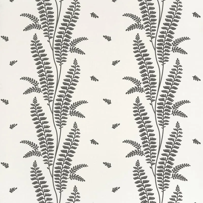 Ensbury Fern Black Thibaut wallpaper by Wallpaper Twins