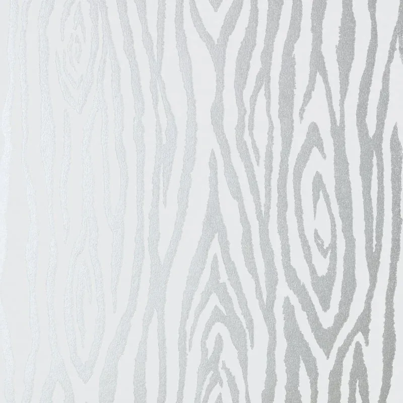 Surrey Woods Metallic Silver Thibaut wallpaper by Wallpaper Twins