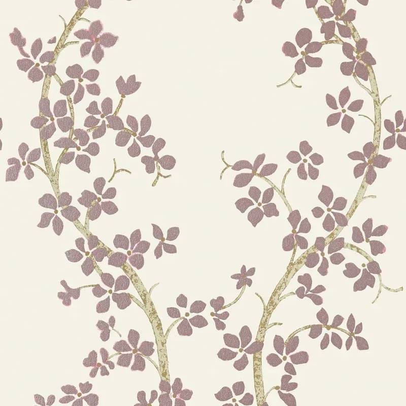St. Albans Grove Pink on Ivory Thibaut wallpaper by Wallpaper Twins