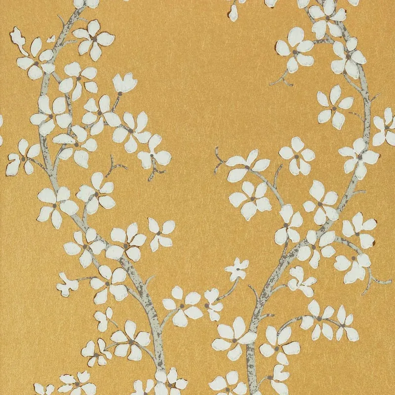 St. Albans Grove Metallic Gold Thibaut wallpaper by Wallpaper Twins