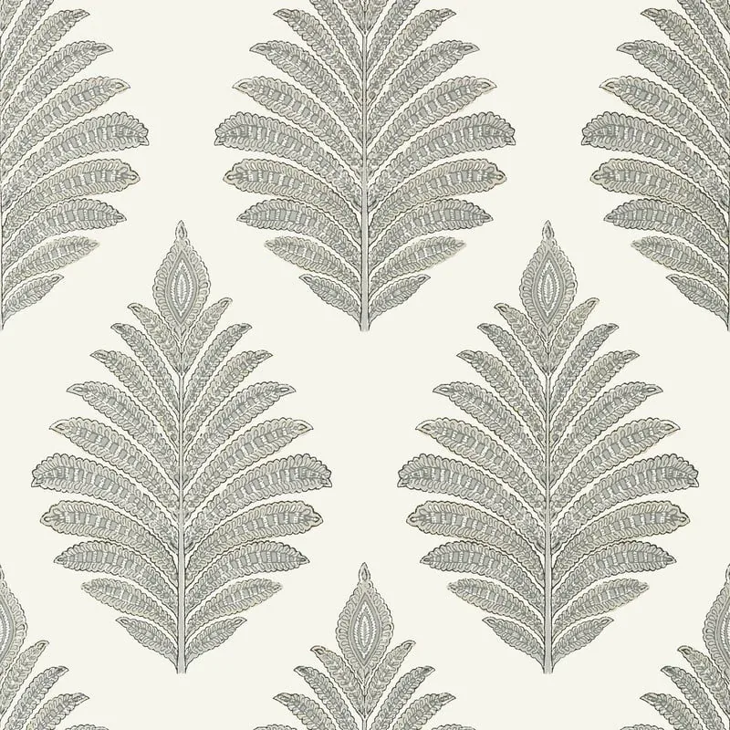 Palampore Leaf Grey Thibaut wallpaper by Wallpaper Twins