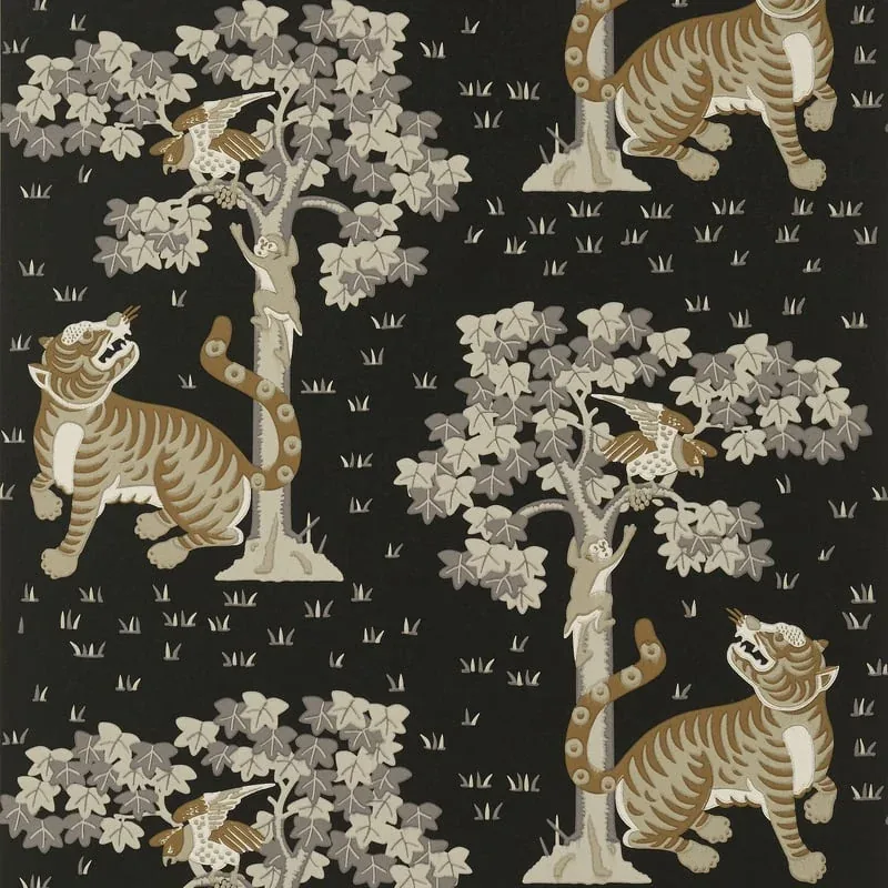 Kahna Black Thibaut wallpaper by Wallpaper Twins