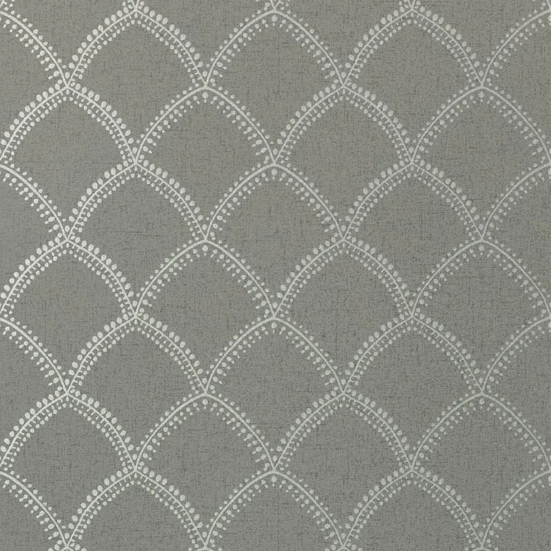 Burmese Metallic Silver on Charcoal Thibaut wallpaper by Wallpaper Twins