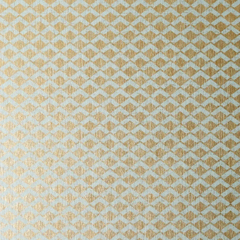 Cashiers Aqua on Metallic Gold Thibaut wallpaper by Wallpaper Twins