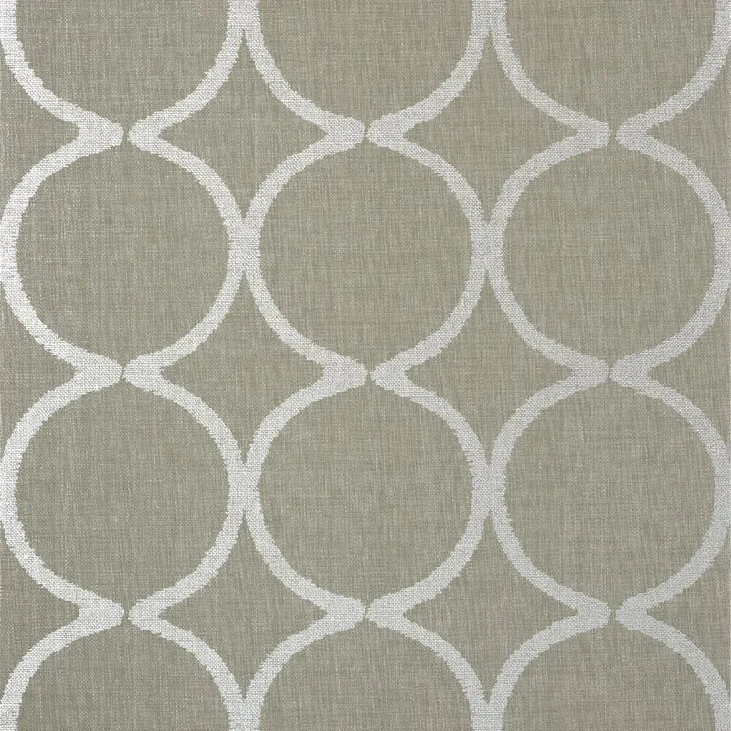 Watercourse Metallic Silver on Taupe Thibaut wallpaper by Wallpaper Twins