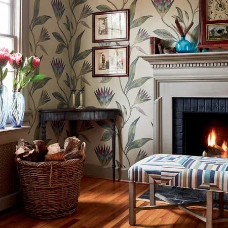 AT9617 | Cleo Vine - Plum and Blue room view