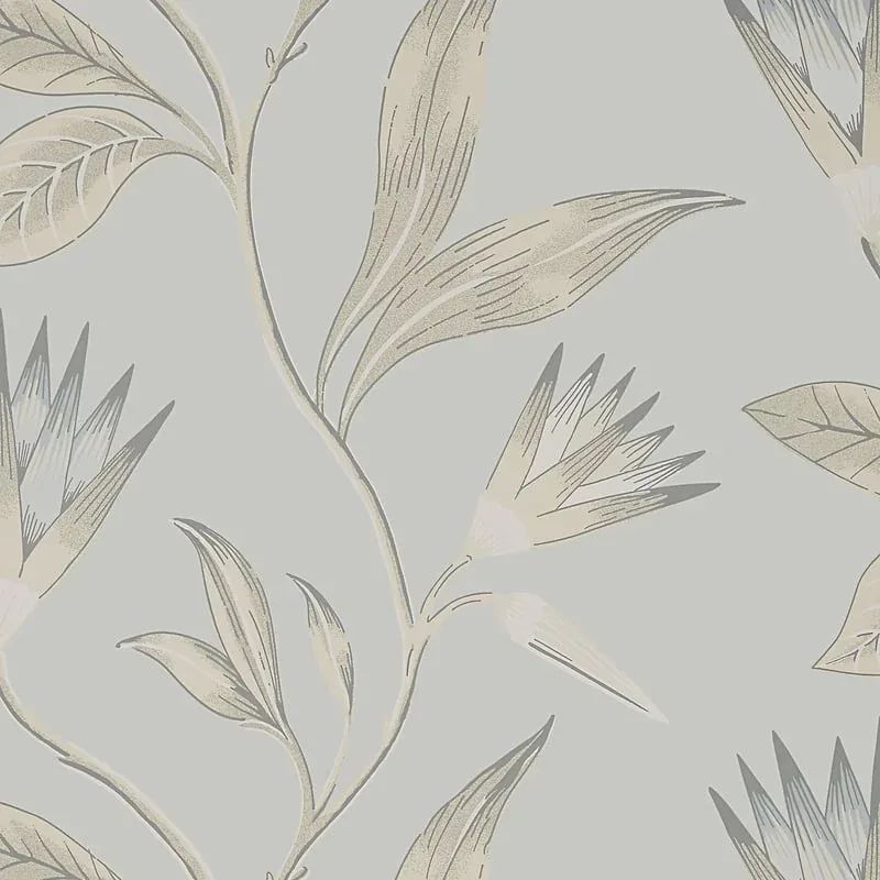 AT9619 | Cleo Vine - Spa Blue on Grey