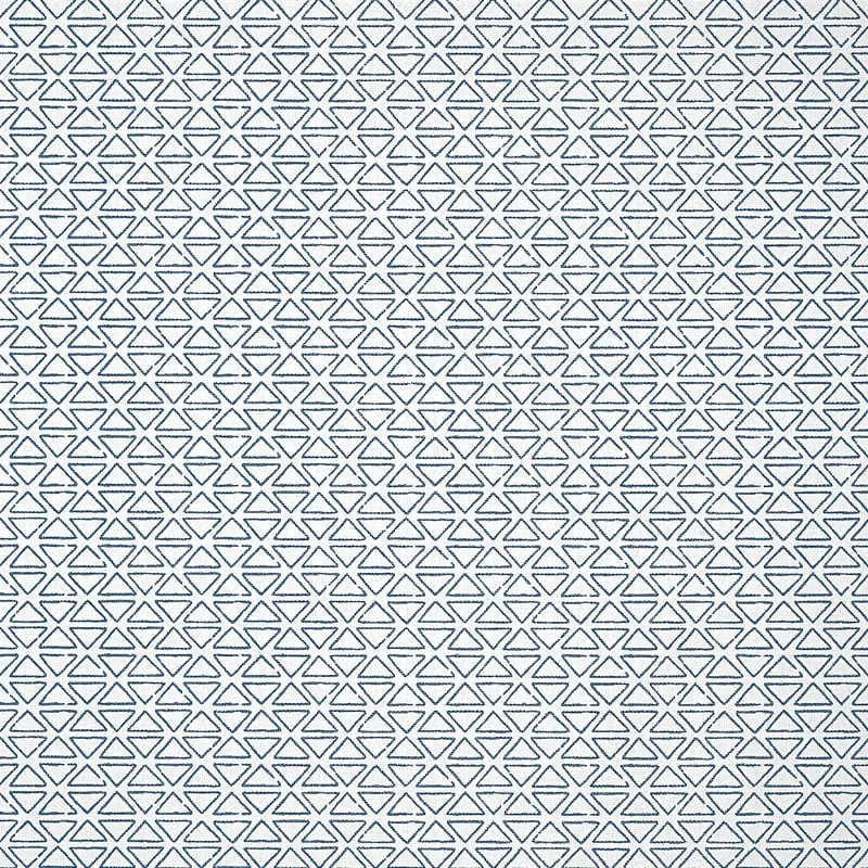 Pyramid Navy on White Thibaut wallpaper by Wallpaper Twins