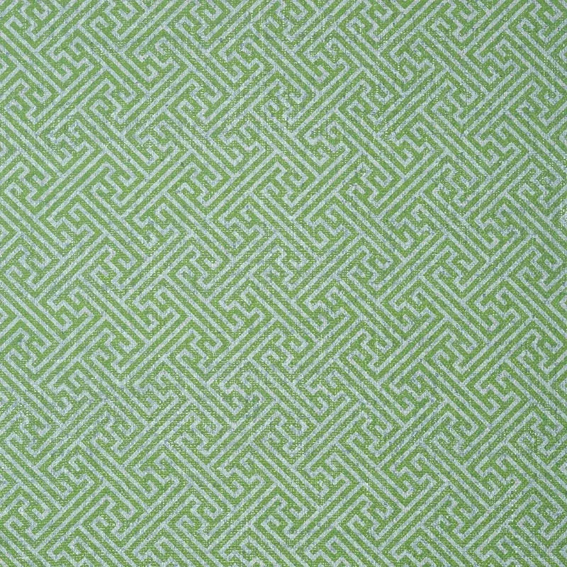 Charlotte Raffia Green and Blue Thibaut wallpaper by Wallpaper Twins