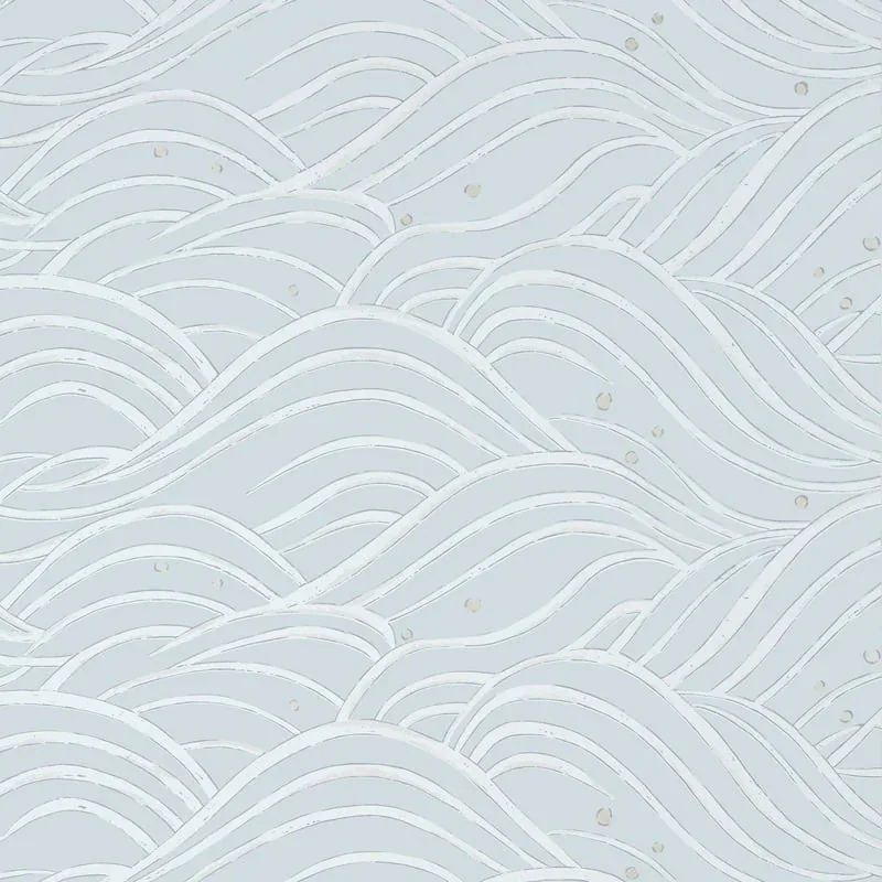 Waves Spa Blue Thibaut wallpaper by Wallpaper Twins