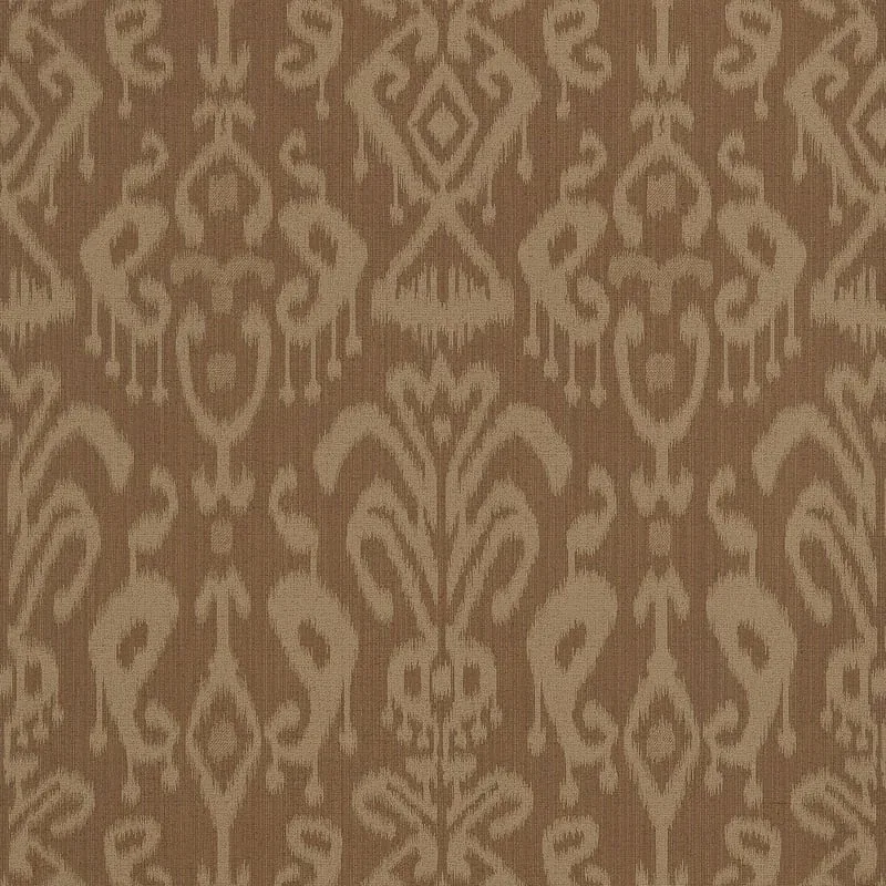 Bravado Ikat Chestnut Thibaut wallpaper by Wallpaper Twins