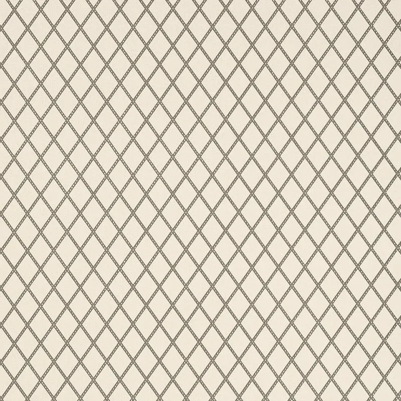 Hartmann Trellis Charcoal on Off White Thibaut wallpaper by Wallpaper Twins