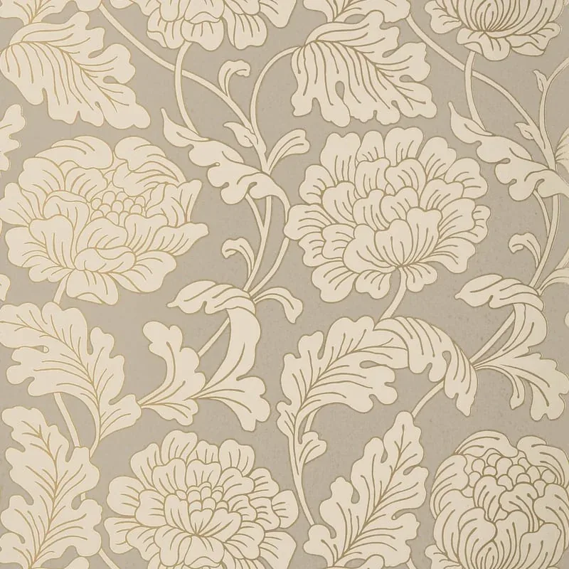 Hathaway Pewter on Putty Thibaut wallpaper by Wallpaper Twins