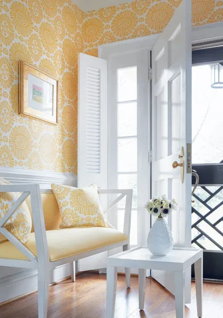 Solis Yellow Thibaut wallpaper by Wallpaper Twins