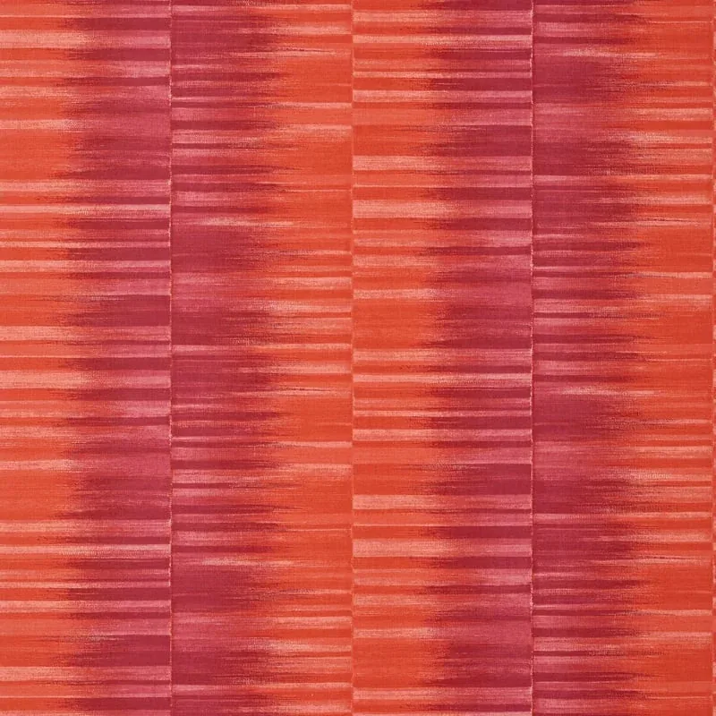 Mekong Stripe Pink and Coral Thibaut wallpaper by Wallpaper Twins