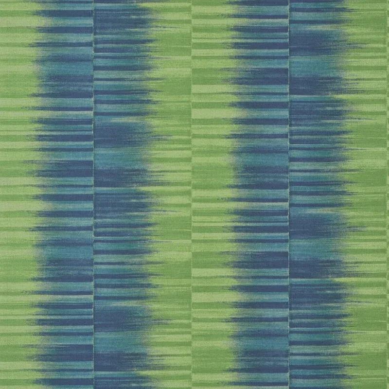 Mekong Stripe Green and Blue Thibaut wallpaper by Wallpaper Twins