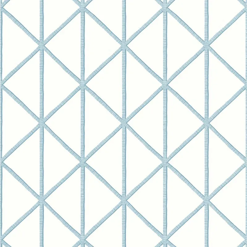 Box Kite Spa Blue Thibaut wallpaper by Wallpaper Twins