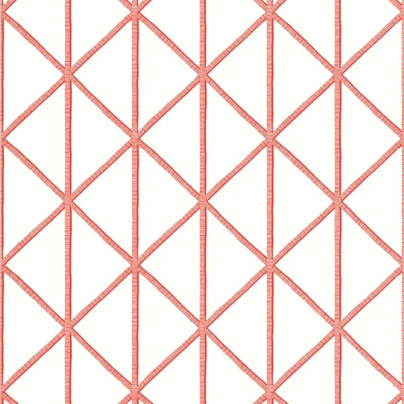 Box Kite Coral Thibaut wallpaper by Wallpaper Twins