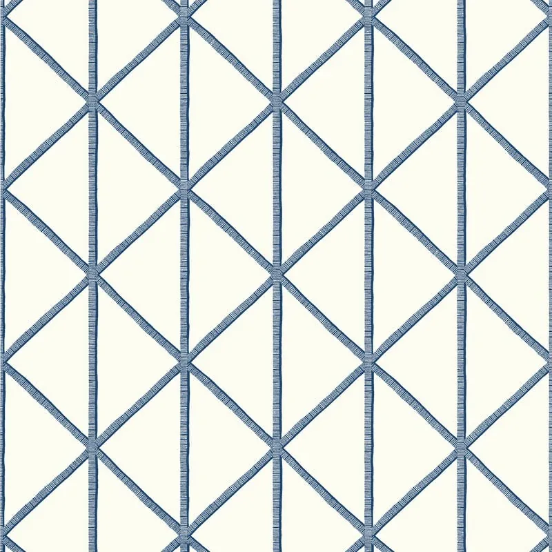 Box Kite Navy Thibaut wallpaper by Wallpaper Twins