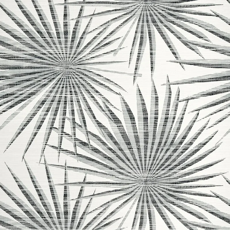 Palm Frond Black and White Thibaut wallpaper by Wallpaper Twins