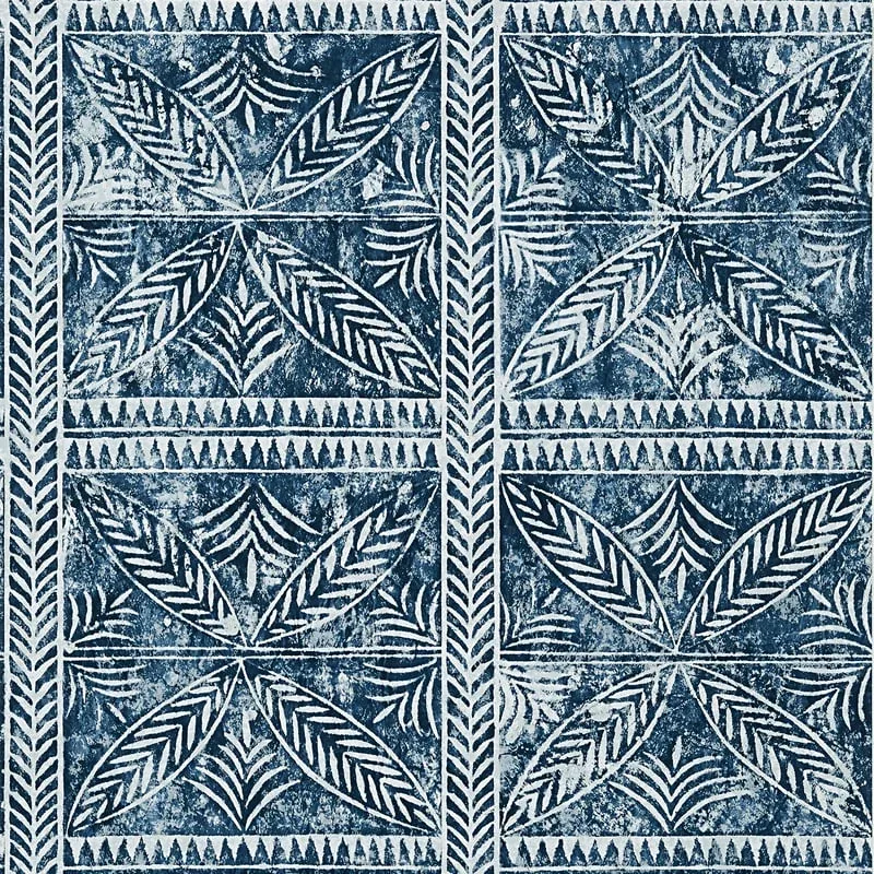 Timbuktu Navy Thibaut wallpaper by Wallpaper Twins