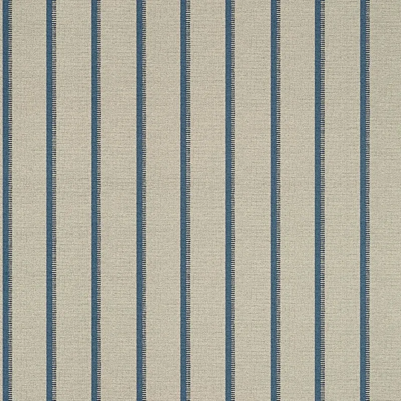 Notch Stripe Flax and Navy Thibaut wallpaper by Wallpaper Twins