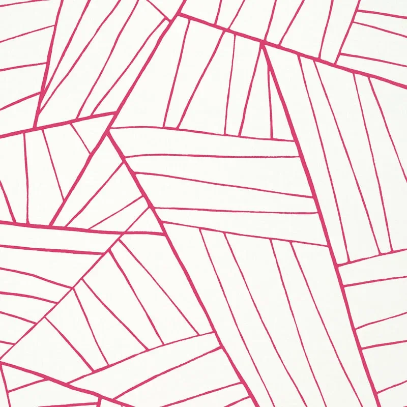 Jordan Magenta on White Thibaut wallpaper by Wallpaper Twins