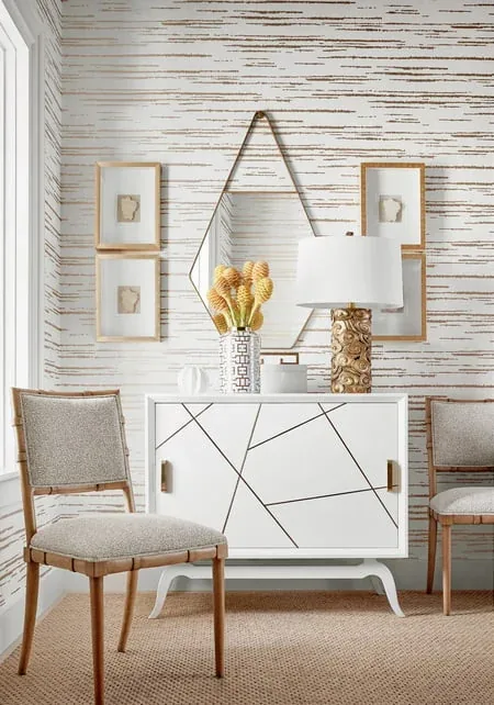 T10454 | Echo - Metallic Gold on White room view