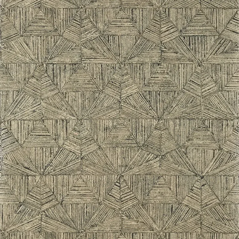 Crystalla Metallic Pewter on Black Thibaut wallpaper by Wallpaper Twins