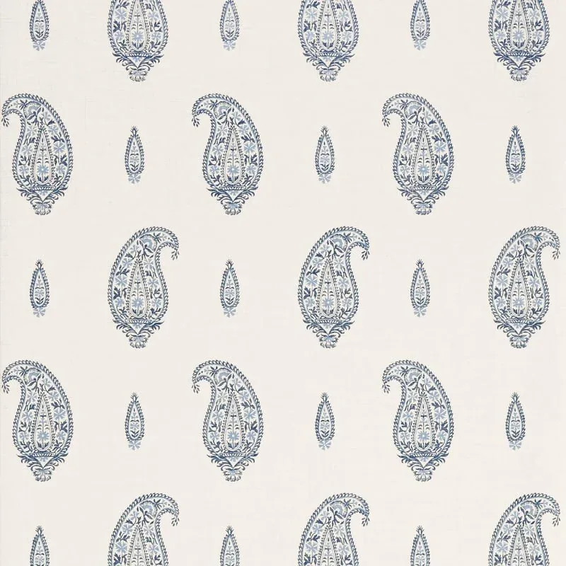 Maduri Blue and White Thibaut wallpaper by Wallpaper Twins