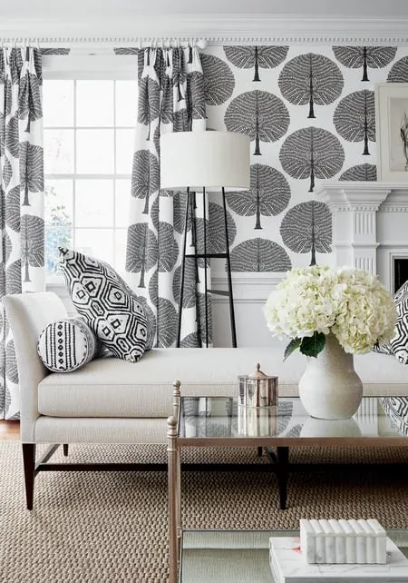 T10602 | Mulberry Tree - Black and White room view