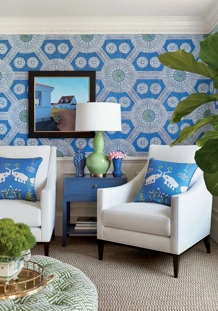 T10636 | Stonington - Blue and Green room view