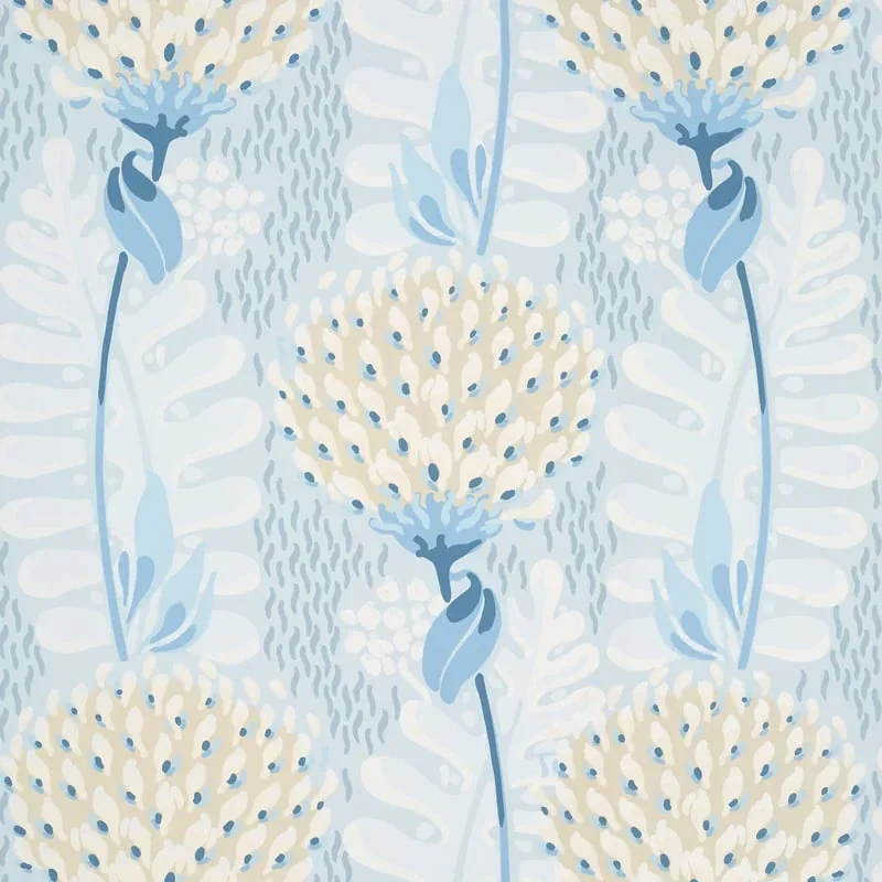 Tiverton Spa Blue Thibaut wallpaper by Wallpaper Twins