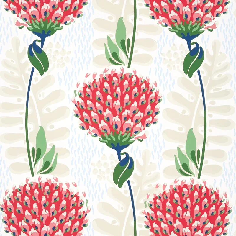 Tiverton Red Thibaut wallpaper by Wallpaper Twins