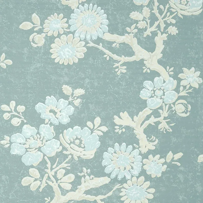 Claudette Robin's Egg Thibaut wallpaper by Wallpaper Twins